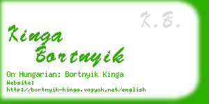 kinga bortnyik business card
